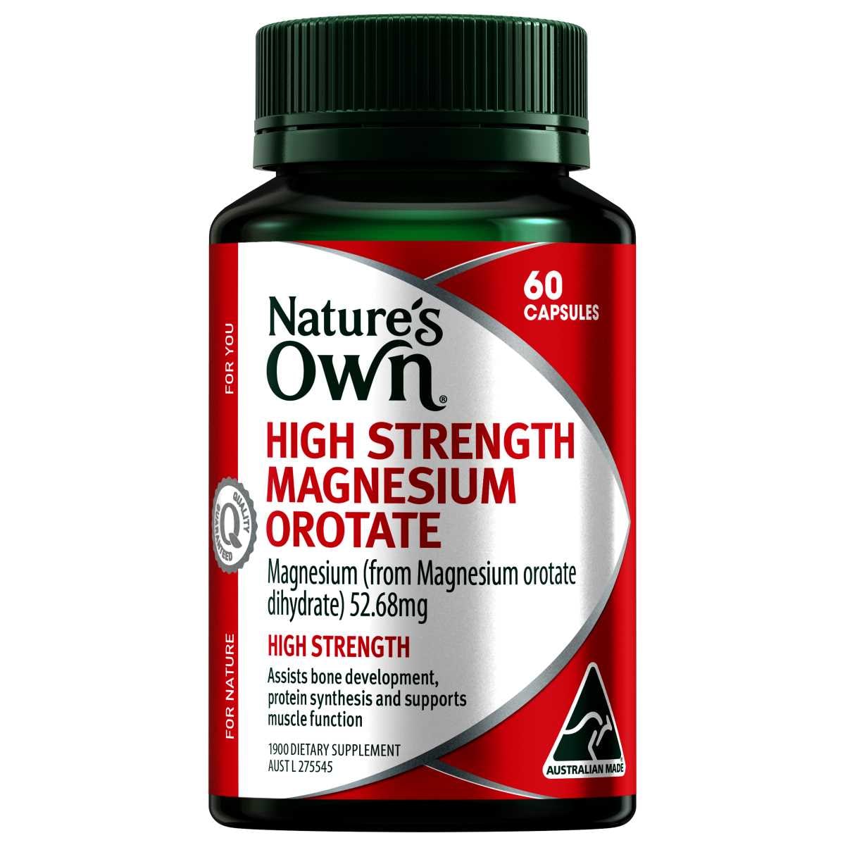 Natures Own High Strength Magnesium Orotate 60 Capsules Australia