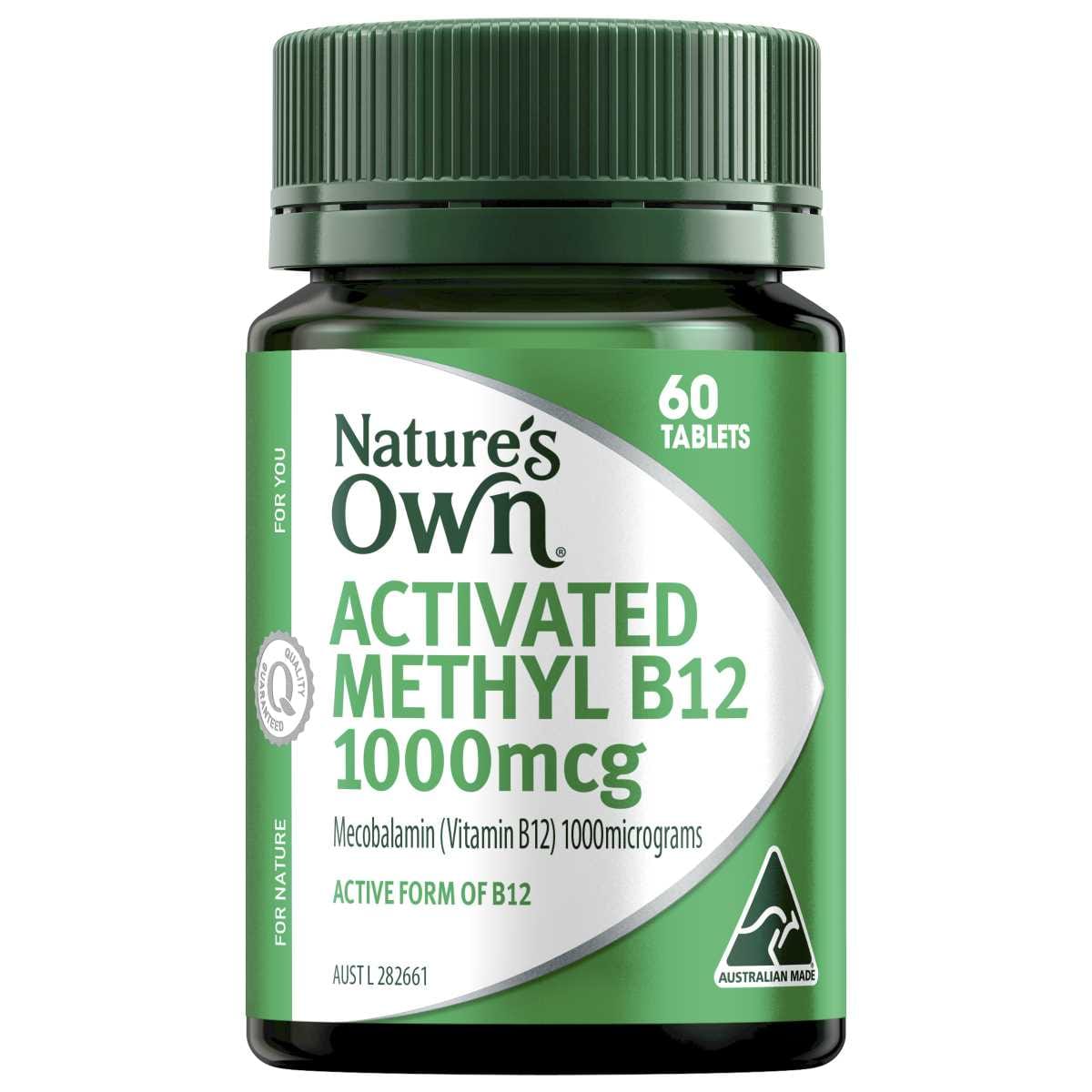 Natures Own Activated Methyl B12 60 Tablets Australia