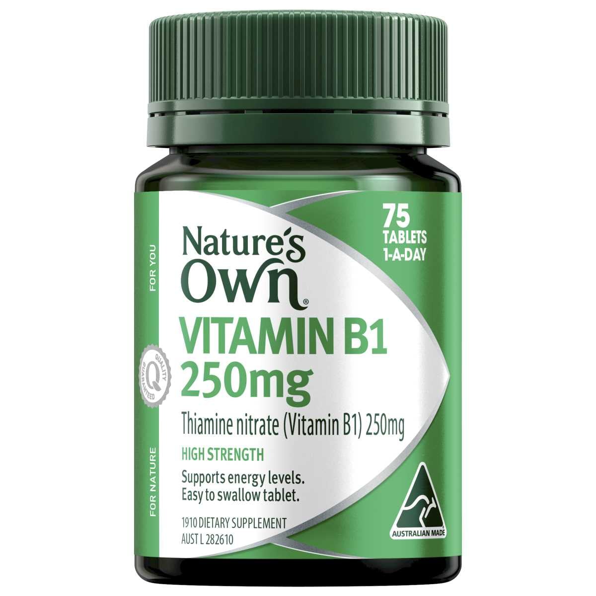 Natures Own Vitamin B1 250mg 75 Tablets Australia