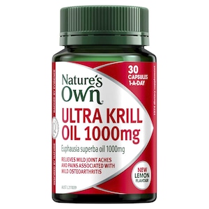 Nature's Own Ultra Krill Oil 1000mg Lemon Flavour 30 Capsules