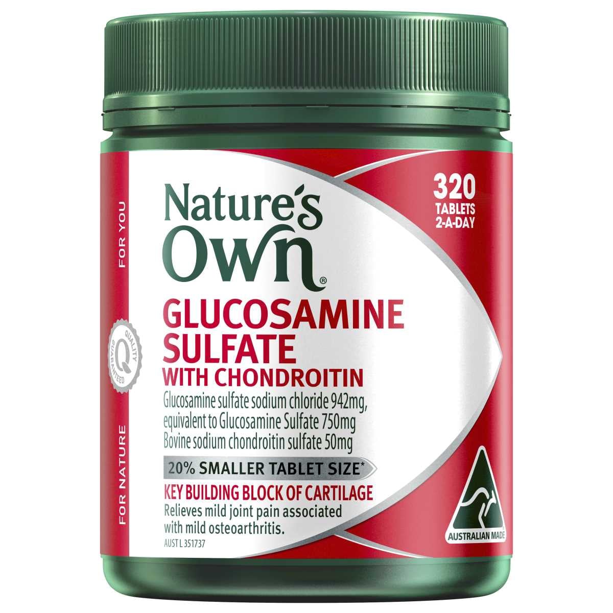 Natures Own Glucosamine Sulfate with Chondroitin 320 Tablets