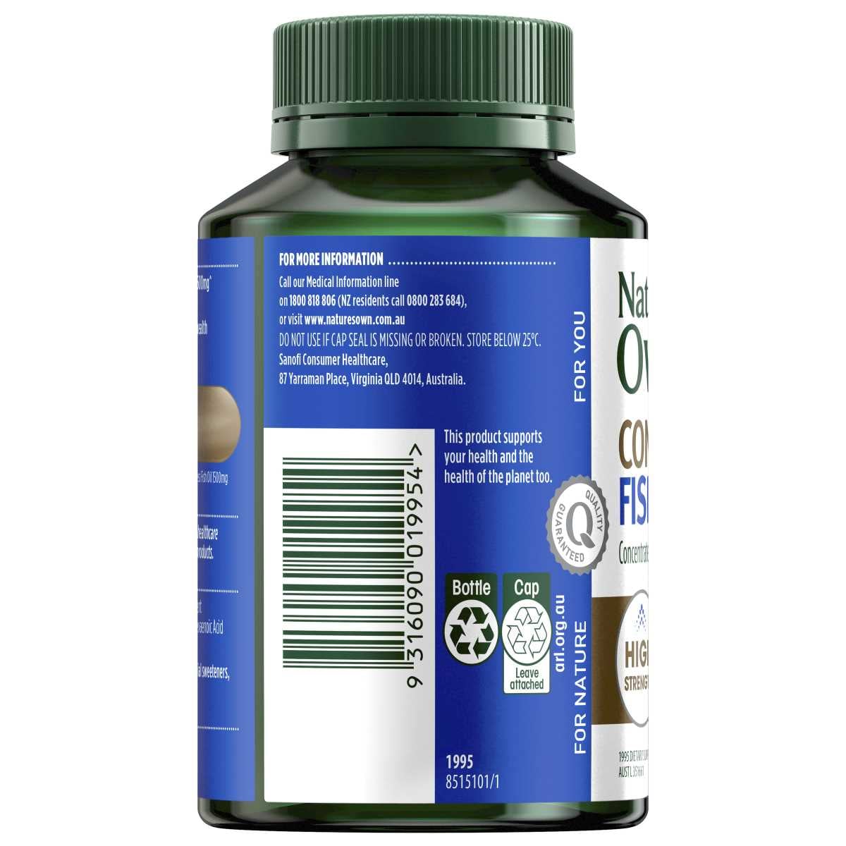 Nature's Own 4 in 1 Concentrated Fish Oil 90 Capsules