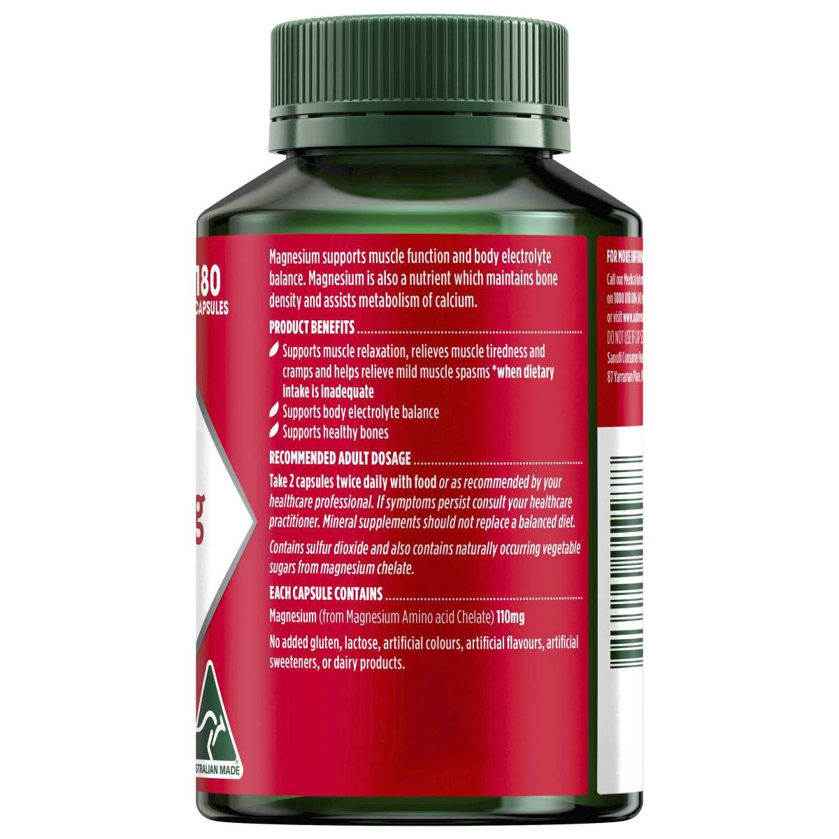 Natures Own Magnesium Chelate 500mg 180 Capsules