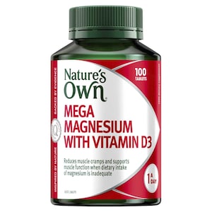 Natures Own Mega Magnesium with Vitamin D3 100 Tablets