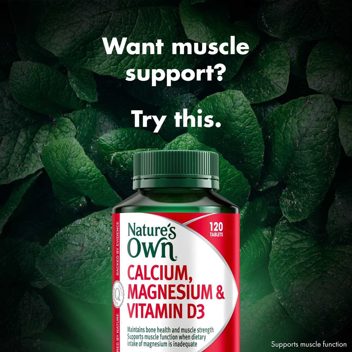 Nature's Own Calcium Magnesium & Vitamin D3 120 Tablets