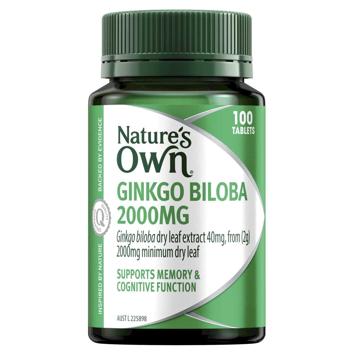 Nature's Own Ginkgo Biloba 2000mg 100 Tablets