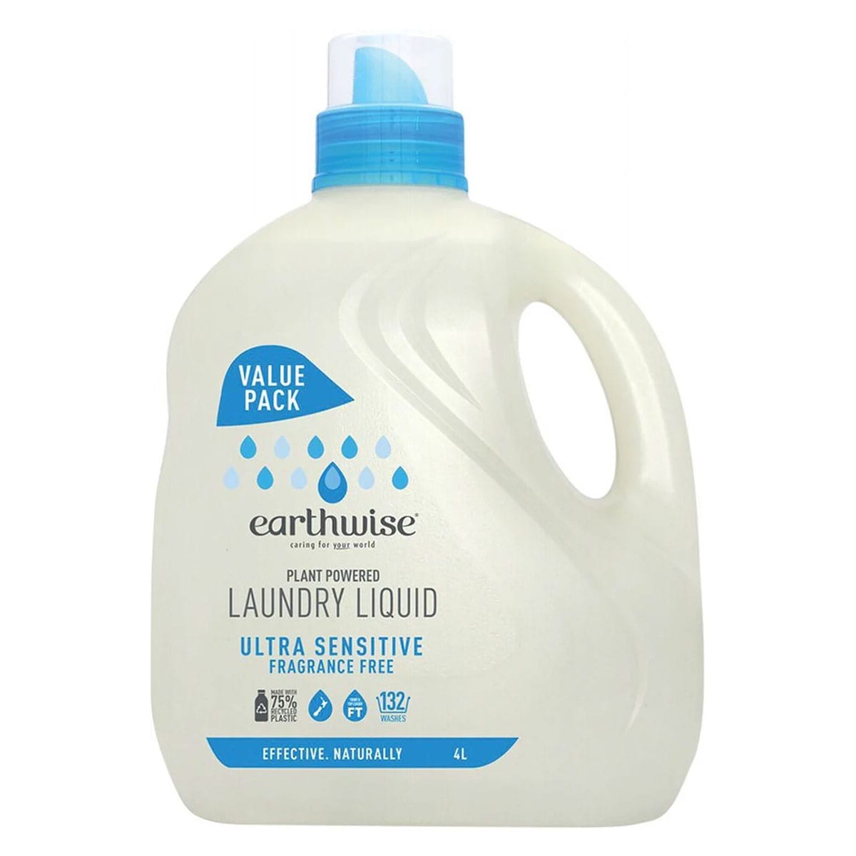 Earthwise Laundry Liquid Fragrance Free 4L