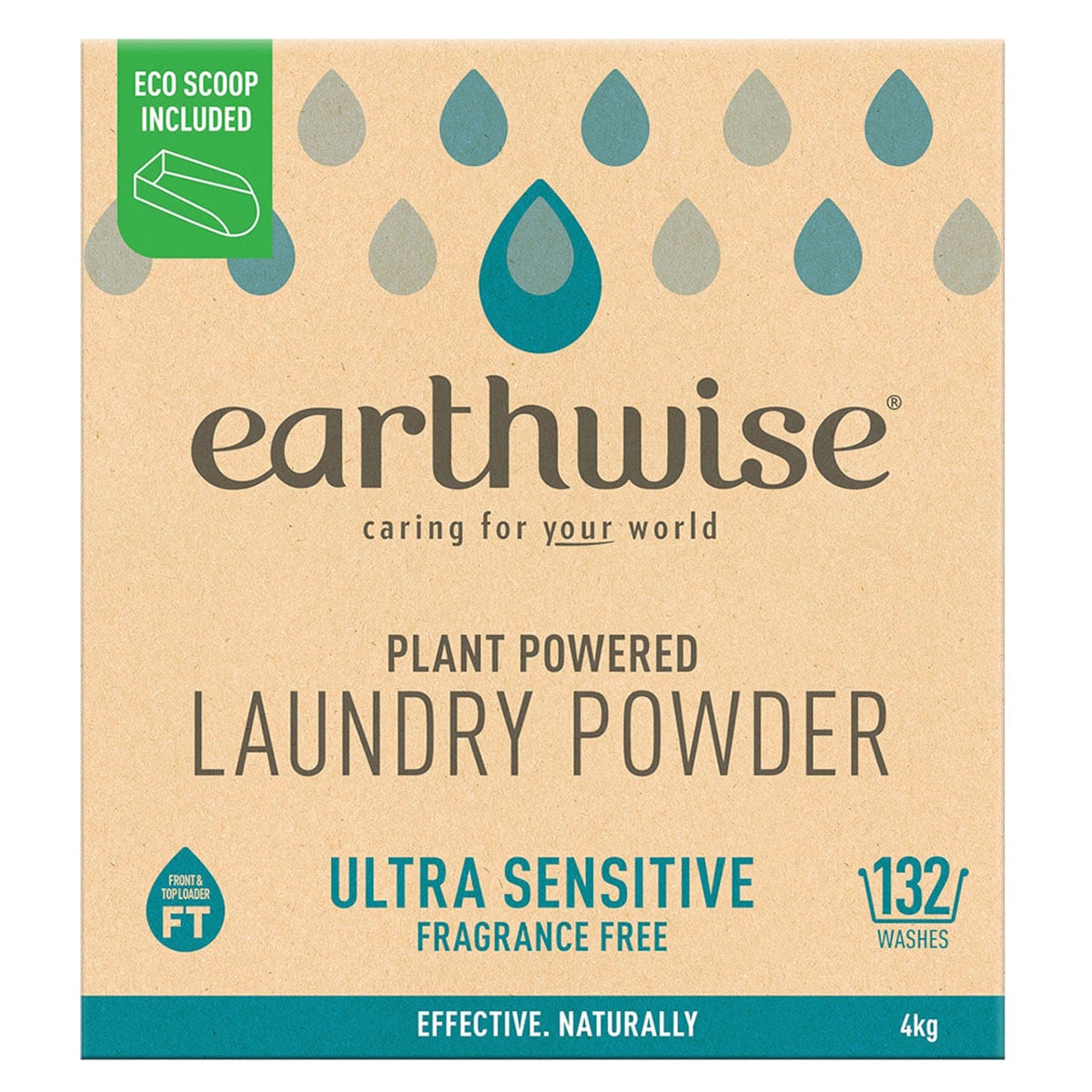 Earthwise Laundry Powder Fragrance Free 4Kg
