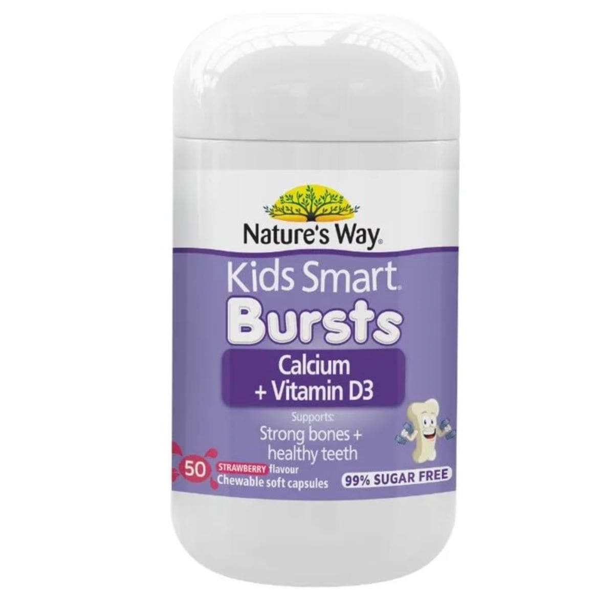 Natures Way Kids Smart Calcium + D3 50 Capsules