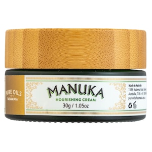 Pure Oils of Tasmania Manuka Nourishing Cream in Bamboo Box 30ml