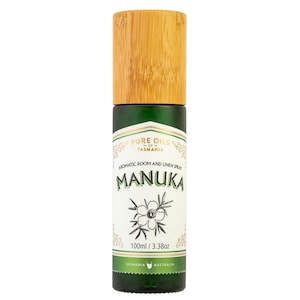 Pure Oils of Tasmania Manuka Room and Linen Spray in Bamboo Box 100ml