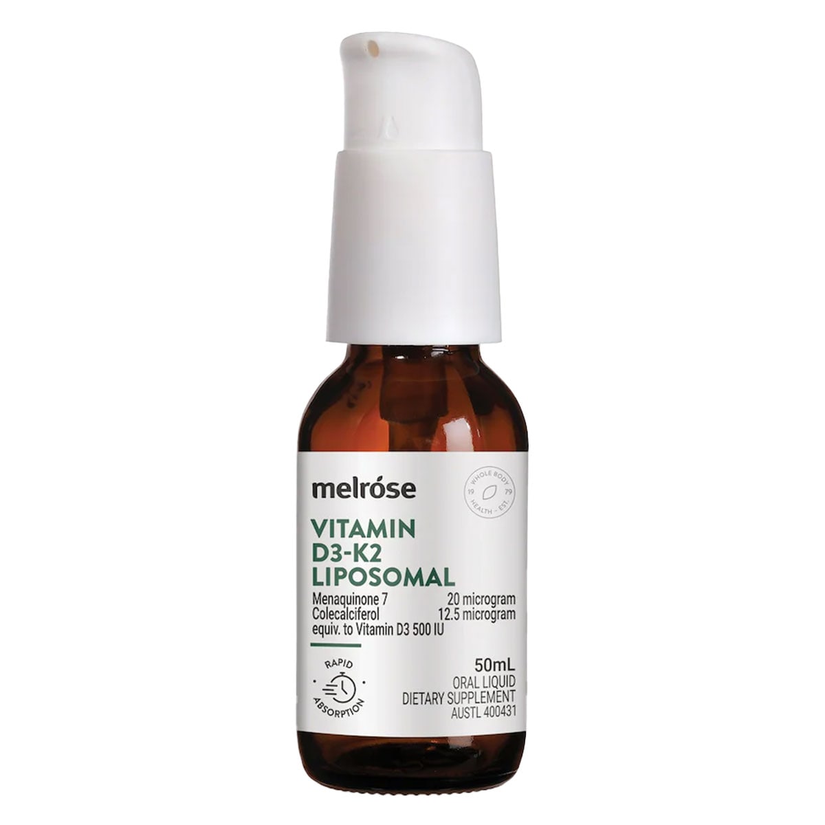 Melrose Liposomal Vitamin D3-K2 50ml | Healthylife Australia