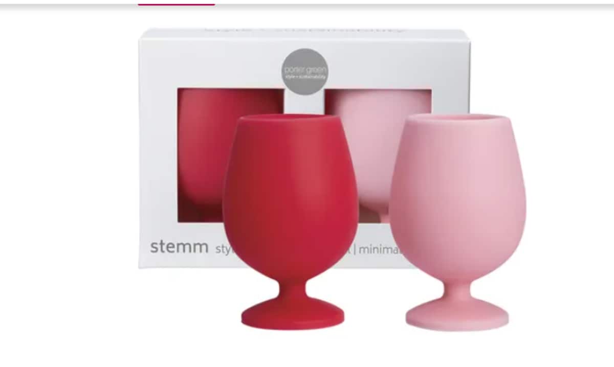 Porter Green Stemm Unbreakable Silicone Wine Glass Set Miyako 2x250ml