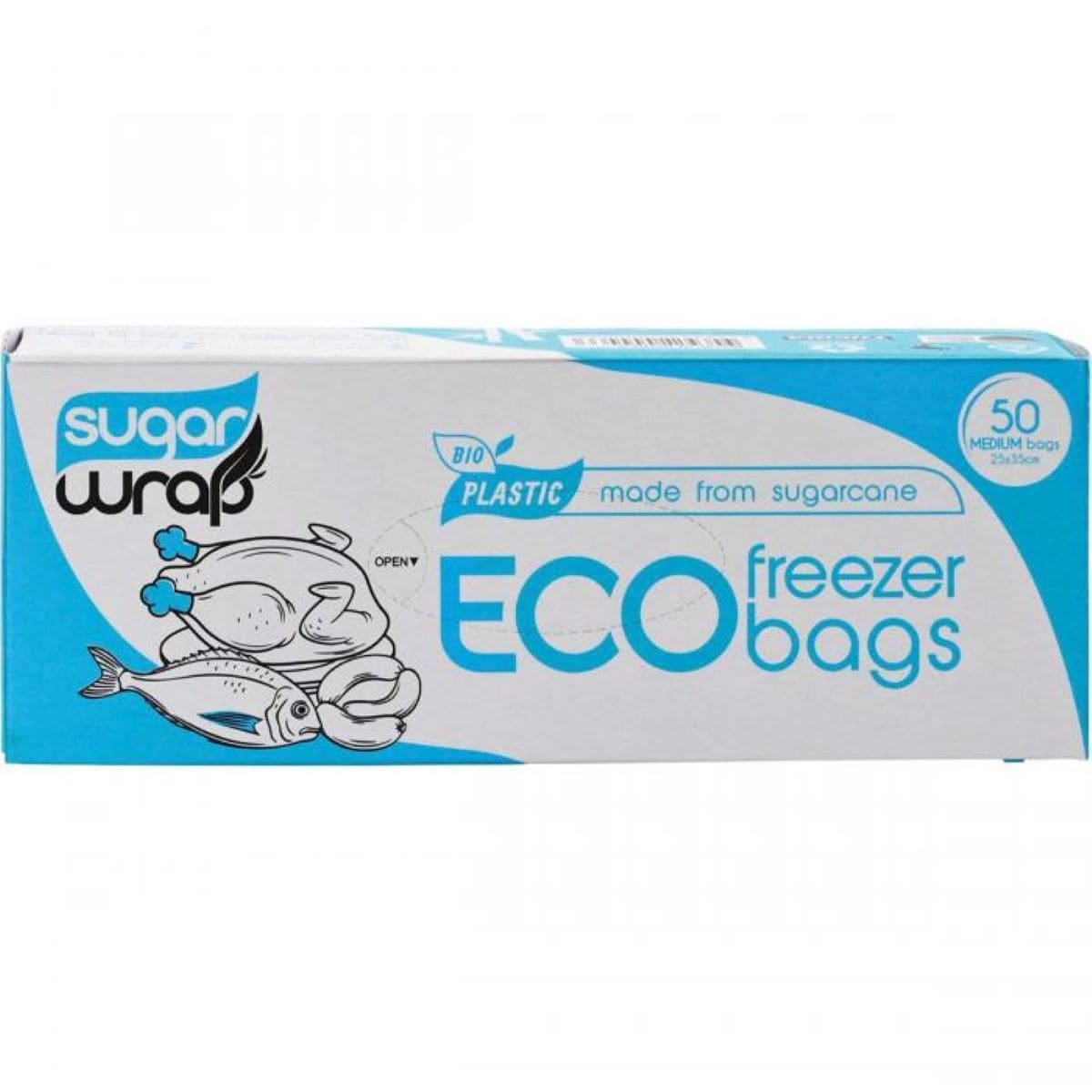 Sugarwrap Eco Freezer Bags Medium 50 Pack