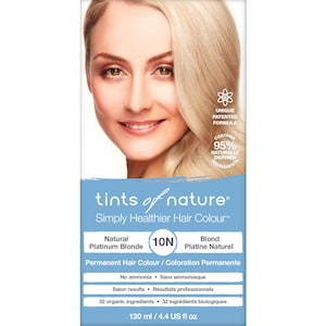 Tints of Nature 10N Natural Platinum Blonde Permanent Hair Colour 130ml