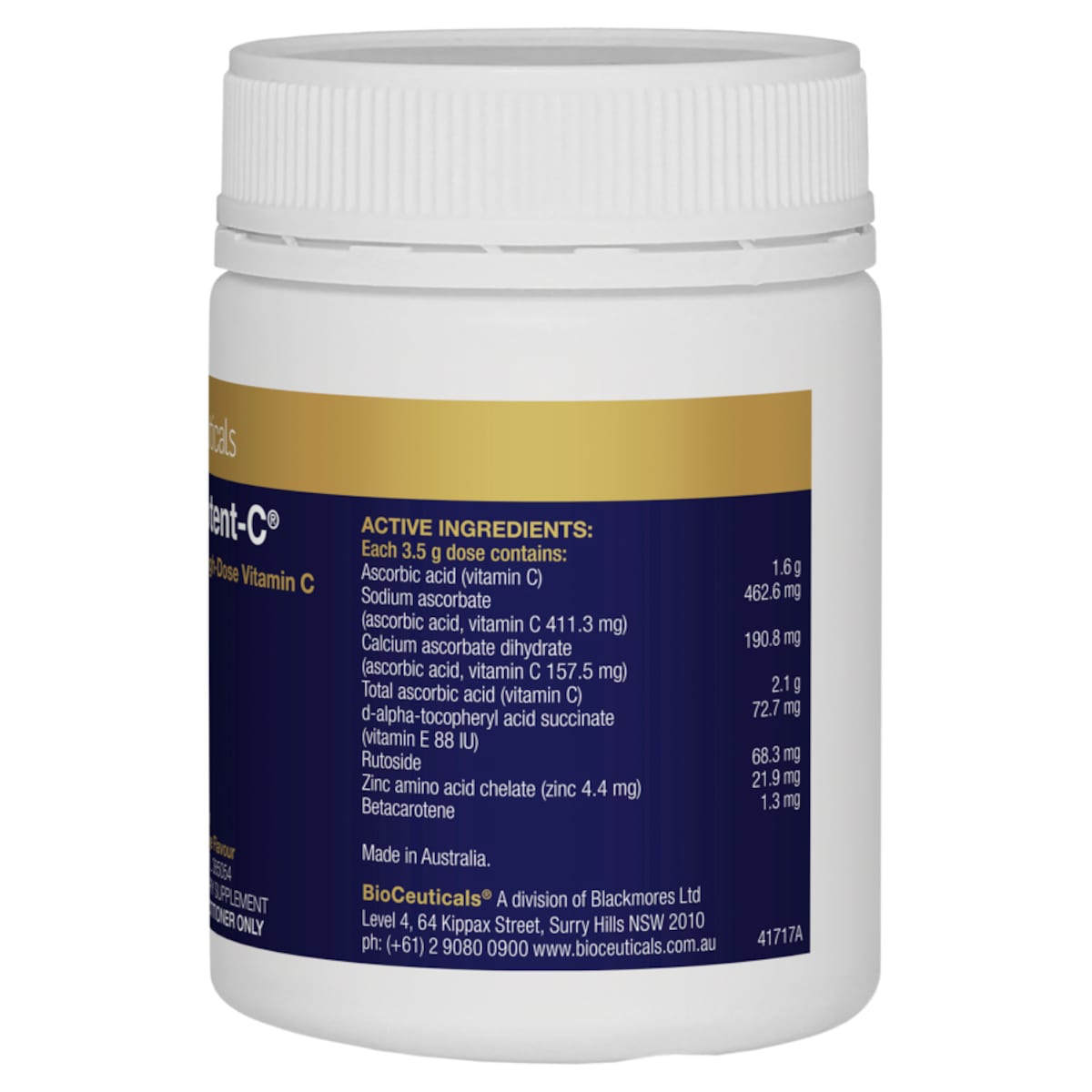 Bioceuticals Ultra Potent-C Powder Orange Flavour 200g