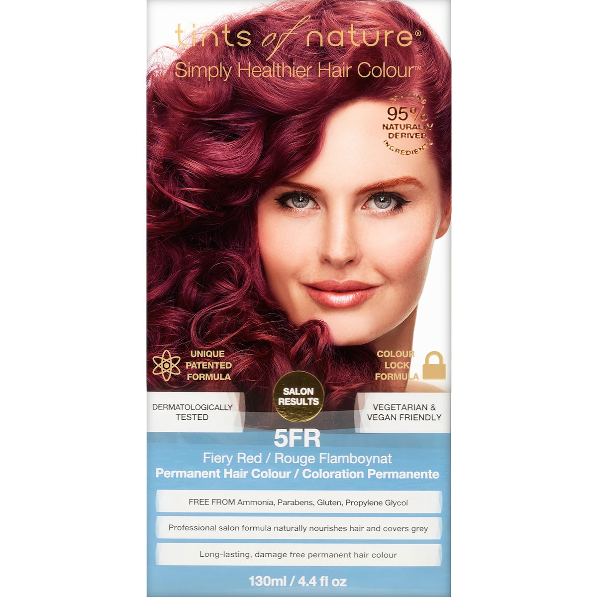Tints of Nature 5FR Fiery Red Permanent Hair Colour 130ml