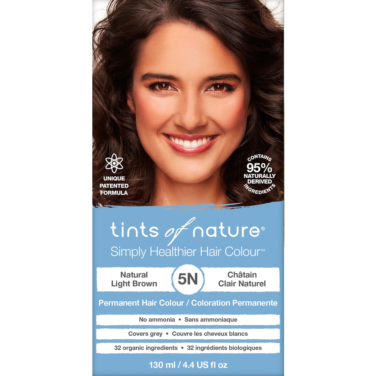 Tints of Nature 5N Natural Light Brown Permanent Hair Colour 130ml