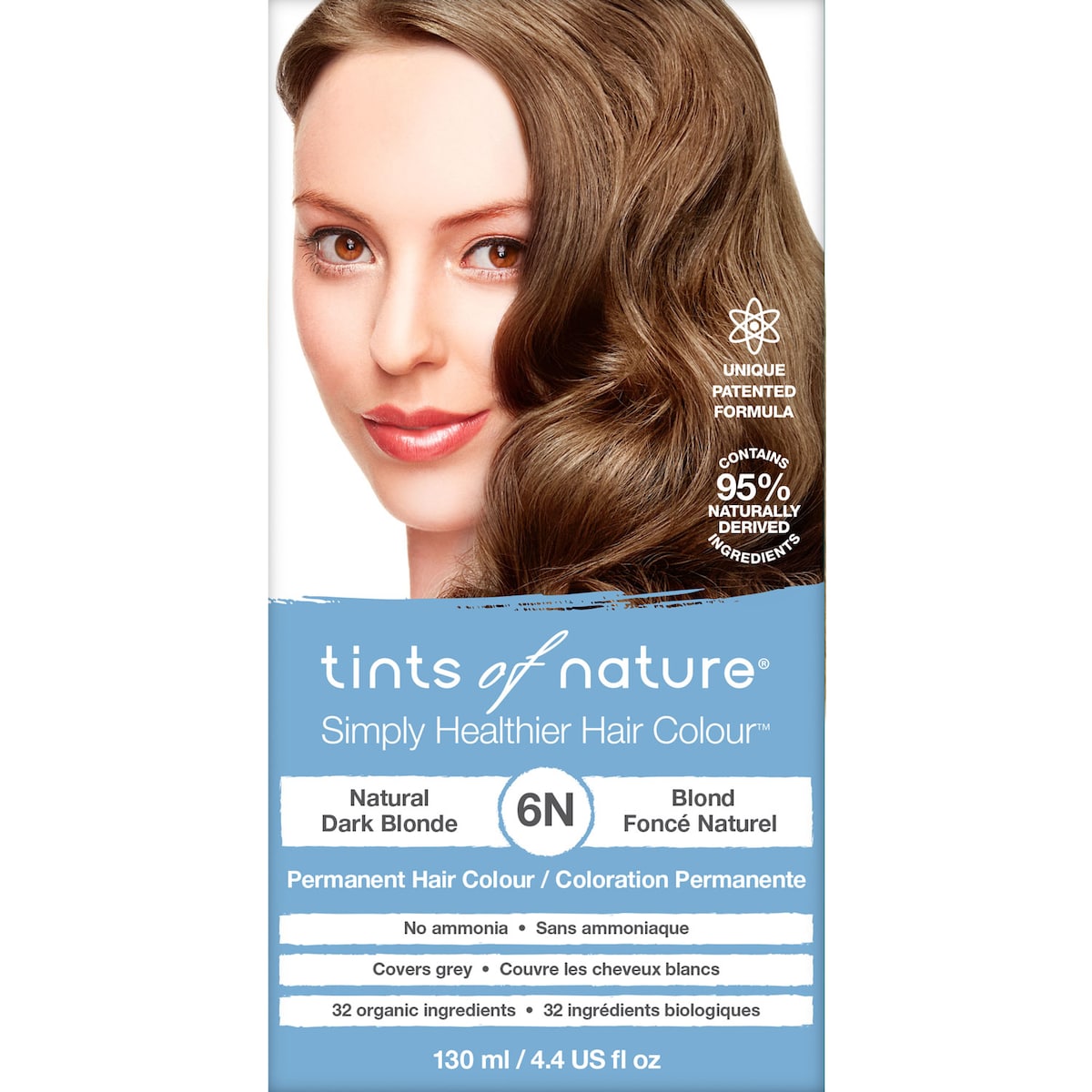 Tints of Nature 6N Natural Dark Blonde Permanent Hair Colour 130ml