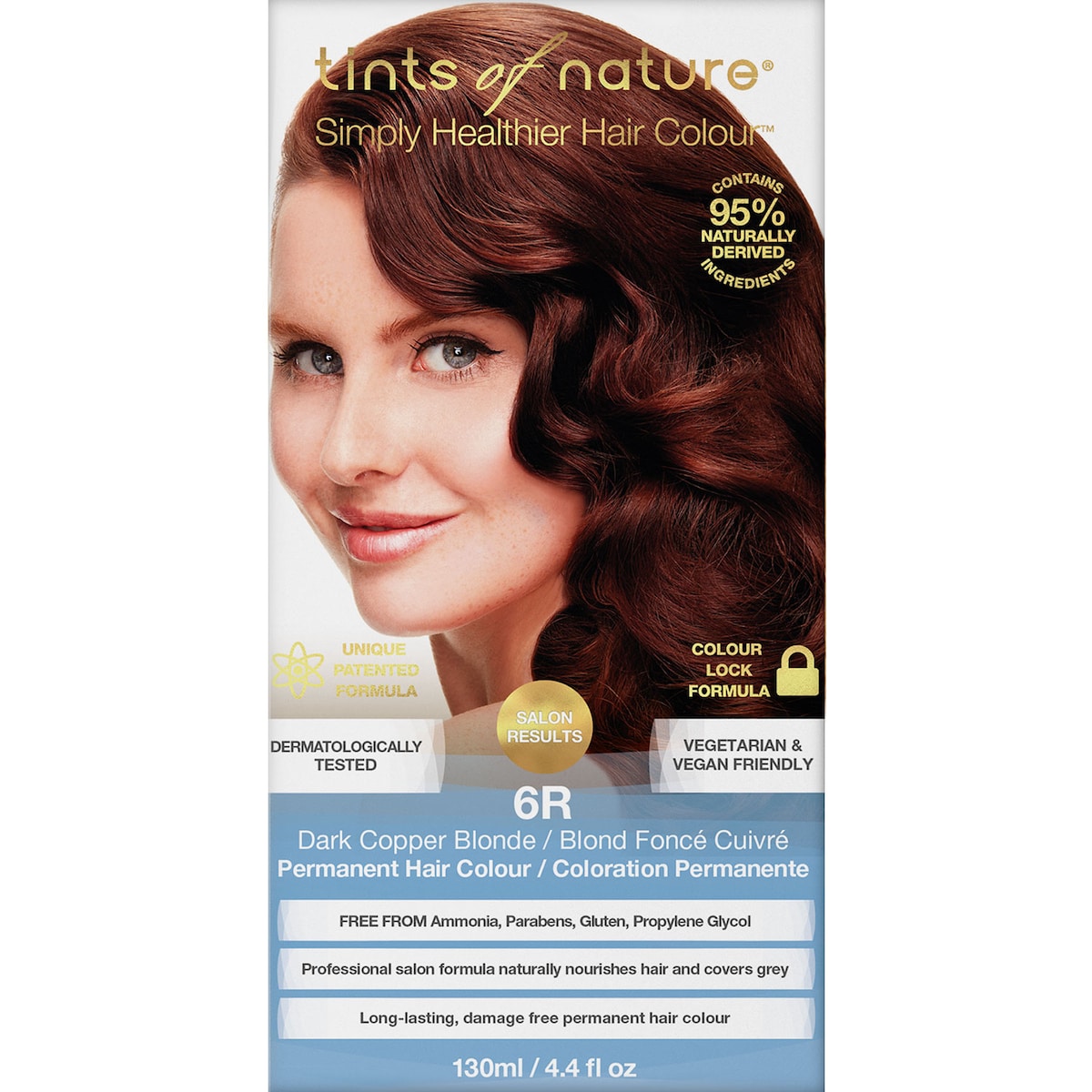 Tints of Nature 6R Dark Copper Blonde Permanent Hair Colour 130ml