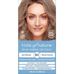 Tints of Nature 8C Ash Blonde Permanent Hair Colour 130ml