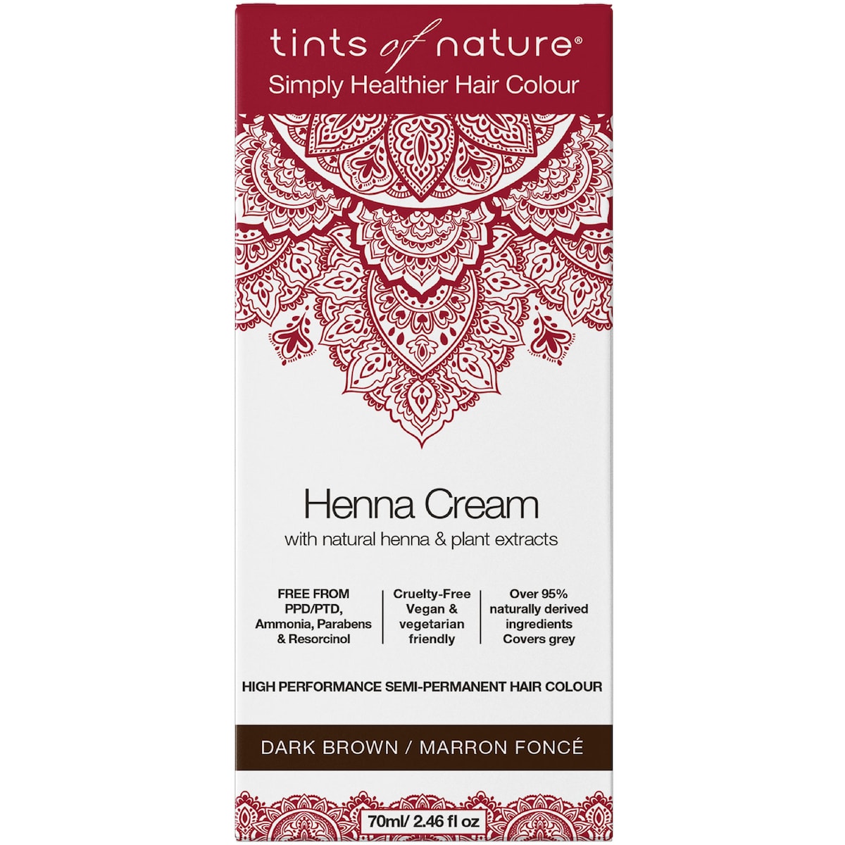 Tints of Nature Henna Cream Dark Brown 70ml