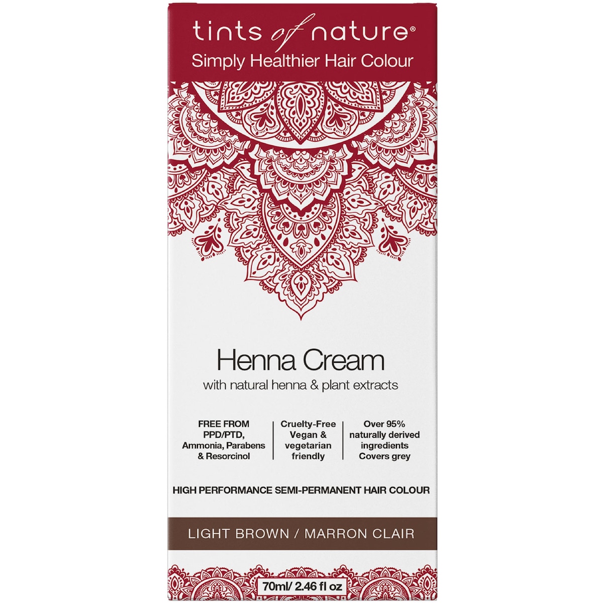 Tints of Nature Henna Cream Light Brown 70ml