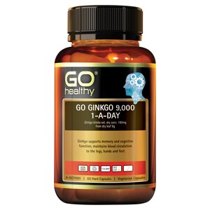 GO Healthy 1-A-Day GinkGO 9000 60 Capsules