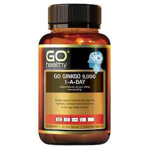 GO Healthy 1-A-Day GinkGO 9000 60 Capsules