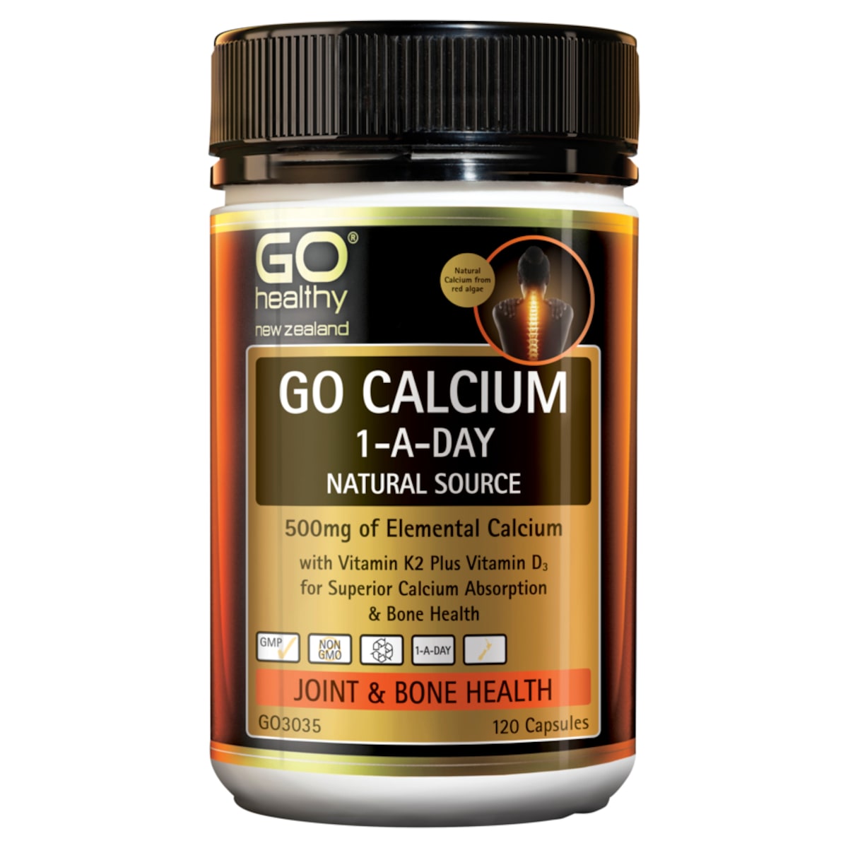 GO Healthy Calcium 1-A-Day 120 Vege Capsules
