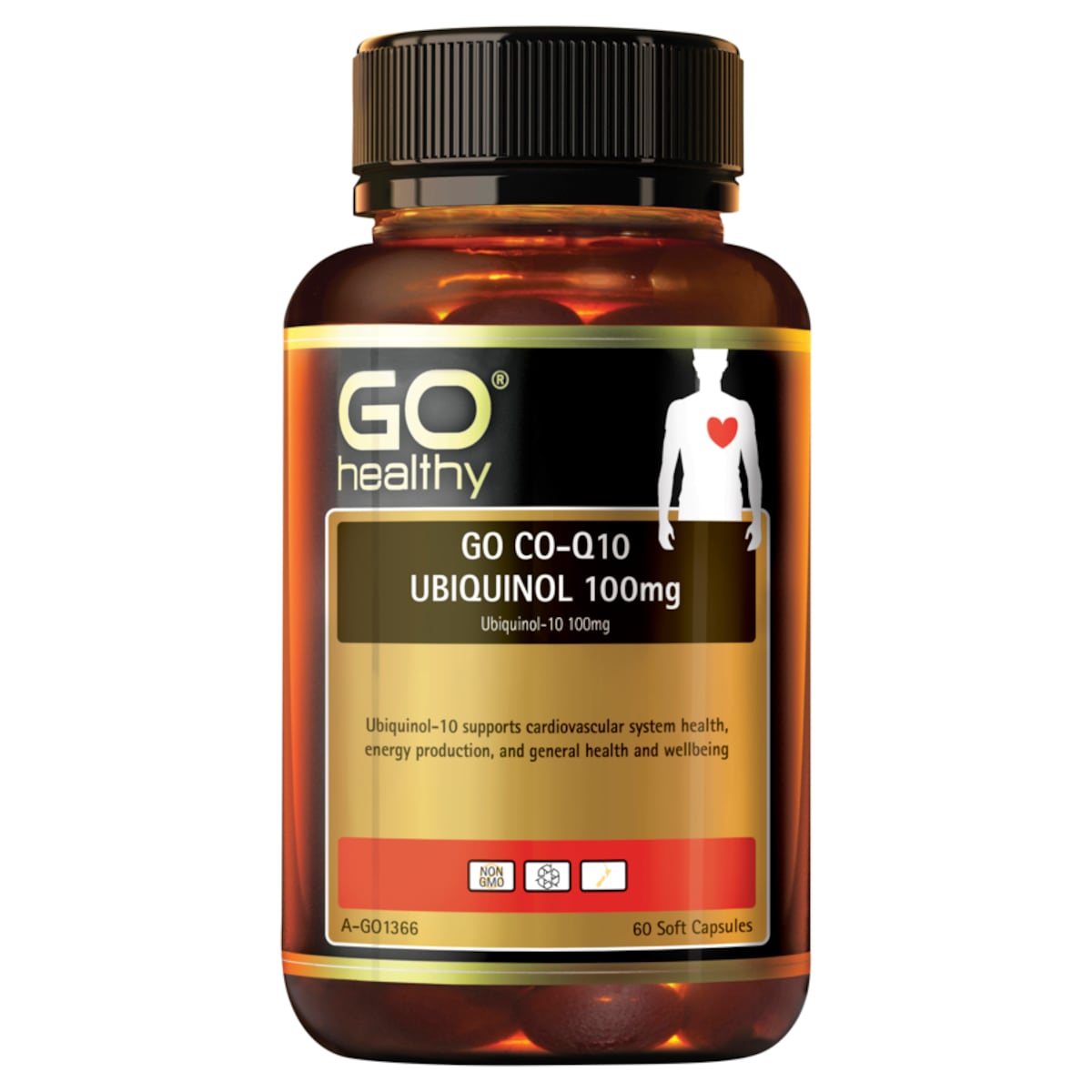 GO Healthy Co-Q10 Ubiquinol 100Mg 60 Capsules
