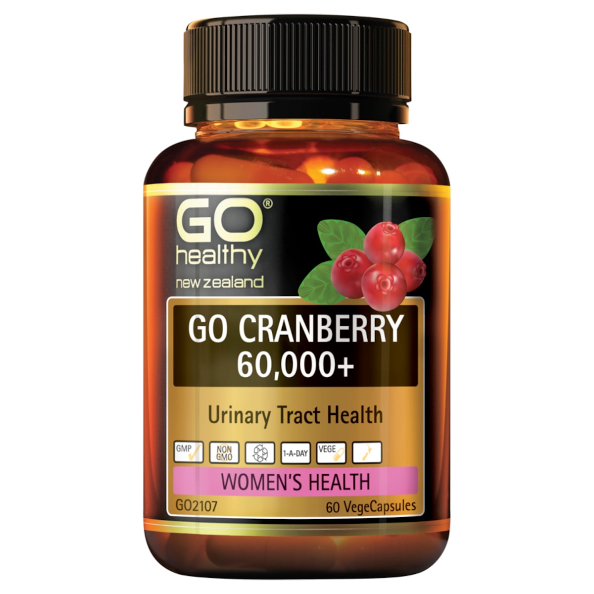GO Healthy Cranberry 60000 1-A-Day 60 Vege Capsules