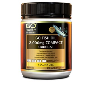 GO Healthy Fish Oil 2000Mg Compact Odourless 230 Capsules