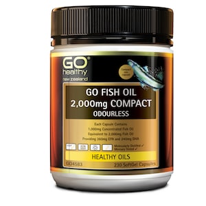 GO Healthy Fish Oil 2000Mg Compact Odourless 230 Capsules