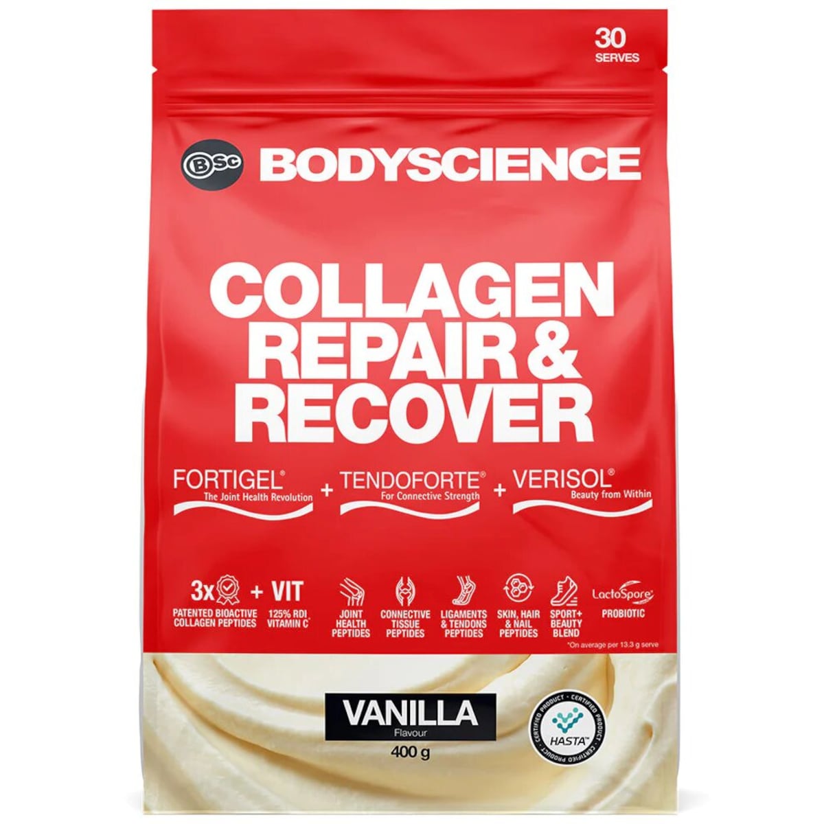 BSc Body Science Collagen Repair and Recover Vanilla 400g