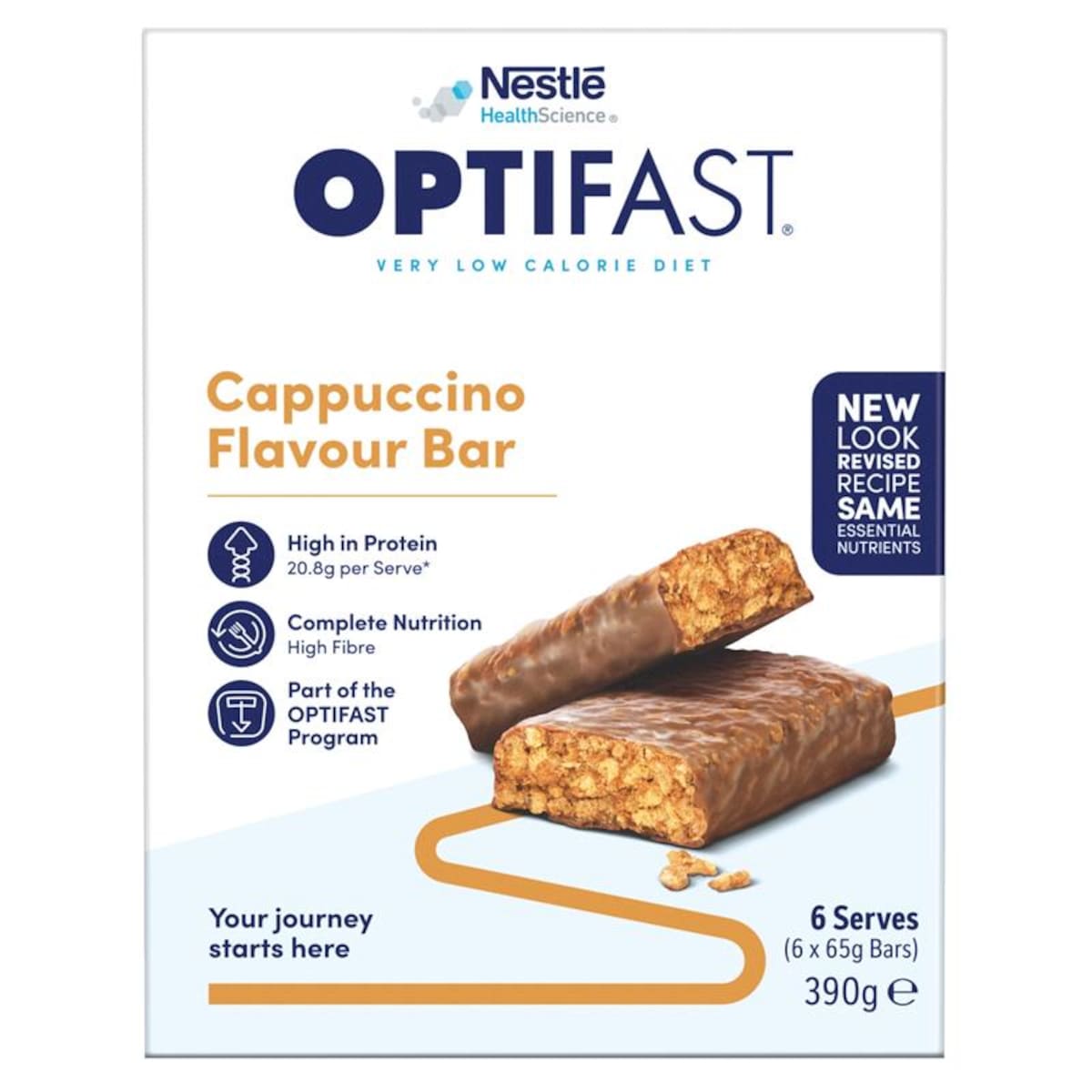 Optifast Vlcd Bars Cappuccino 6 x 65g