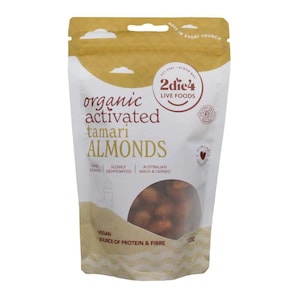 2Die4 Live Foods Organic Activated Vegan Tamari Almonds 120g