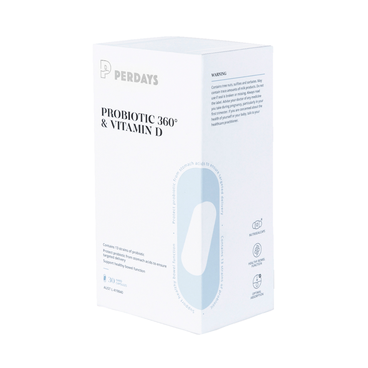 Perdays Pregnancy Probiotic 360 & Vitamin D 30 capsules