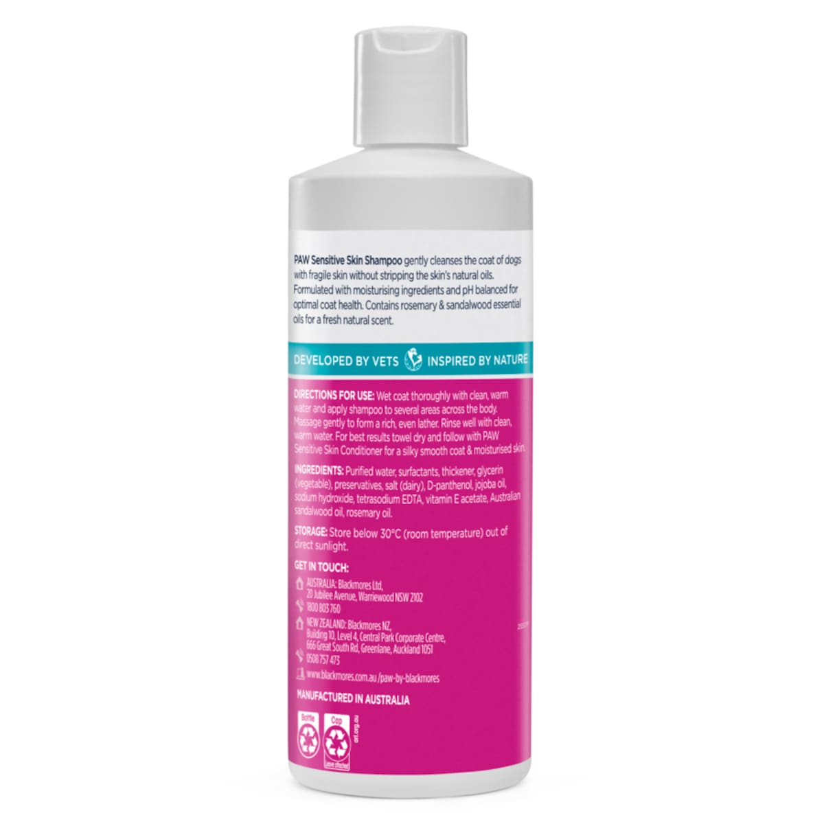 Blackmores PAW Sensitive Skin Shampoo 500ml