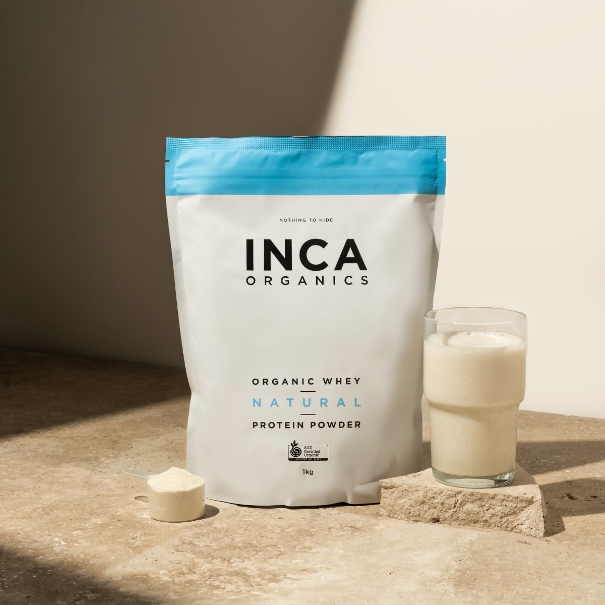 Inca Organics Organic Whey Protein Powder Natural 1kg