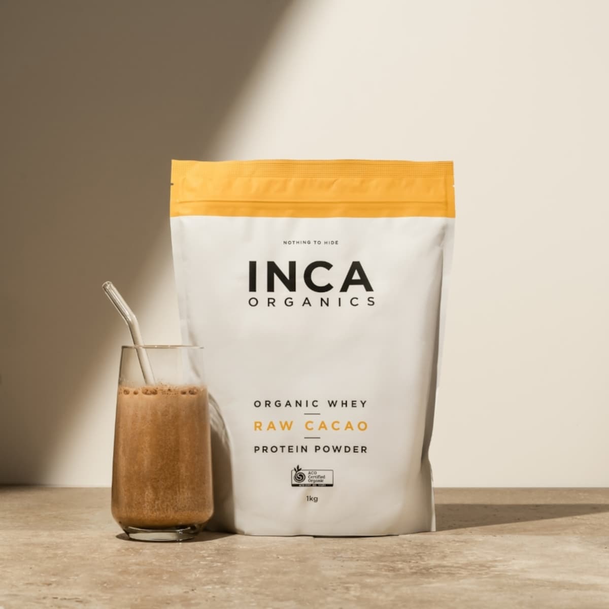 Inca Organics Organic Whey Raw Cacao Protein Powder 1kg