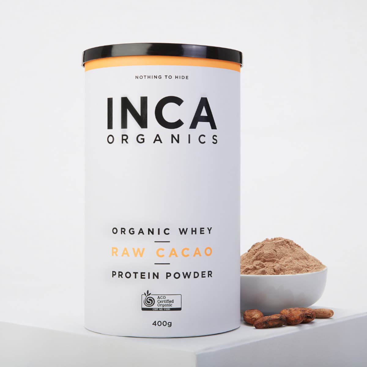 Inca Organics Organic Whey Raw Cacao Protein Powder 400g