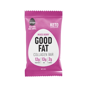 Googy's Good Fat Collagen Bar Mixed Berry 45g