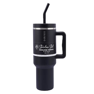 Ever Eco Insulated Tumbler and Straw Onyx 1.18L