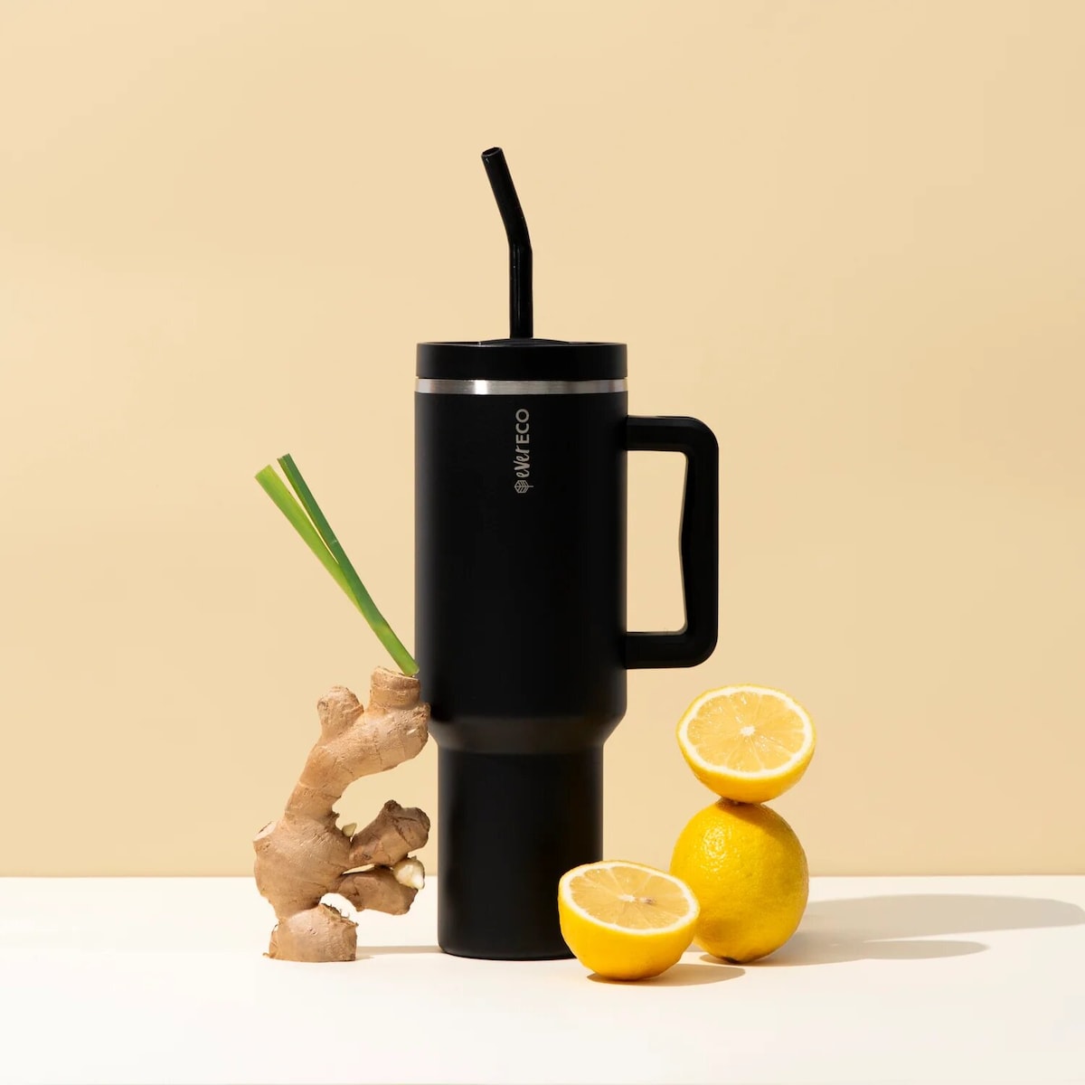 Ever Eco Insulated Tumbler and Straw Onyx 1.18L
