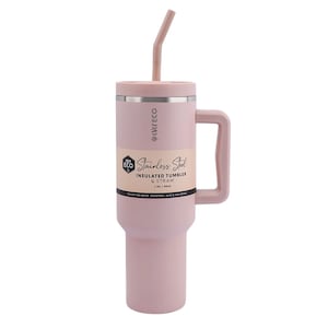 Ever Eco Insulated Tumbler and Straw Rose 1.18L