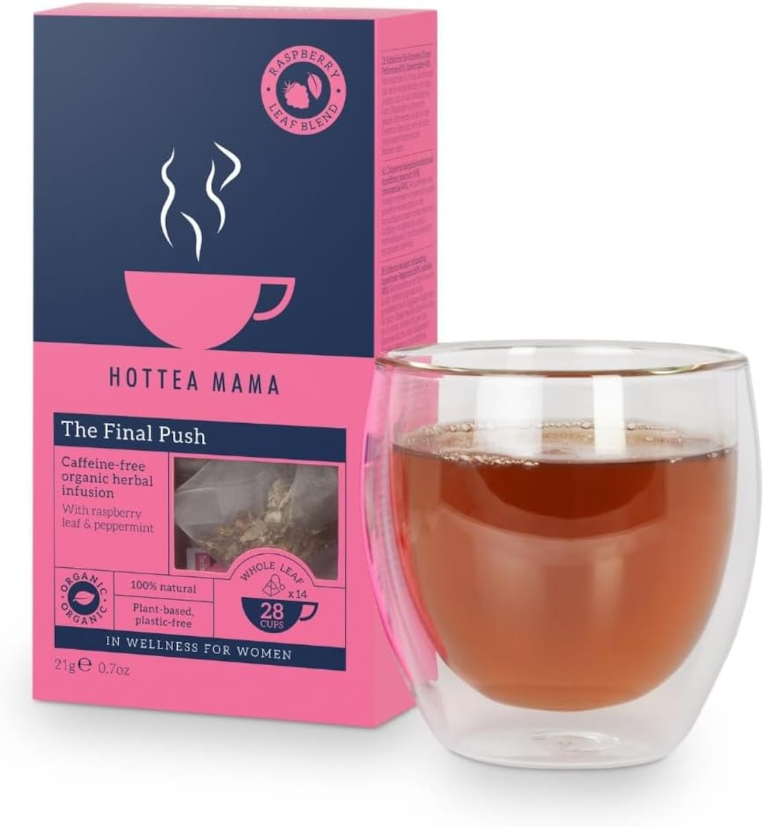 Hottea Mama Organic The Final Push Raspberry Leaf Tea 14 Pack