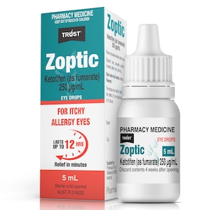 Trust Zoptic Eye Drops for Itchy Allergy Eyes 5ml