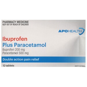 APOHEALTH Ibuprofen Plus Paracetamol 12 Tablets