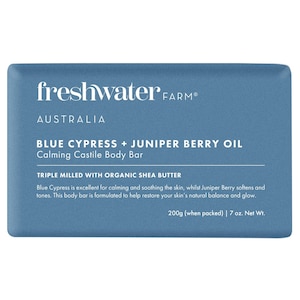 Freshwater Farm Blue Cypress + Juniper Berry Oil Body Bar 200g